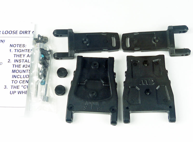 V2 ADJUSTABLE REAR ARM KIT FOR RUBBER TIRE CARS (Uses 2438 Mount) 3292
