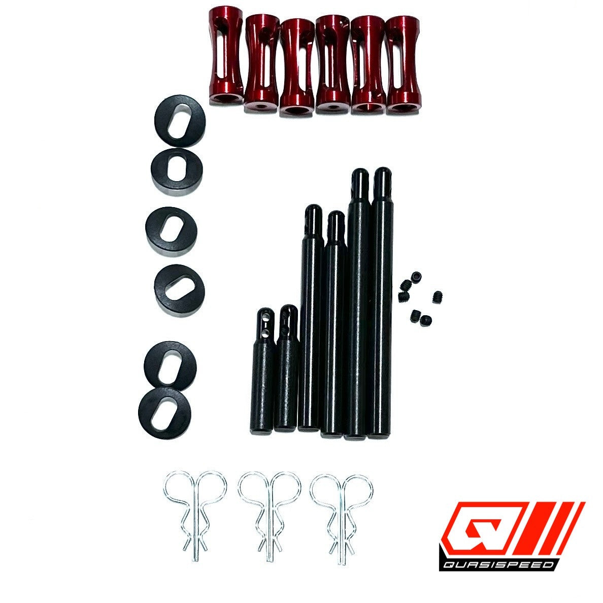 Team GFRP Metric Clipped Body Post Kit (6) QS-4002-BL