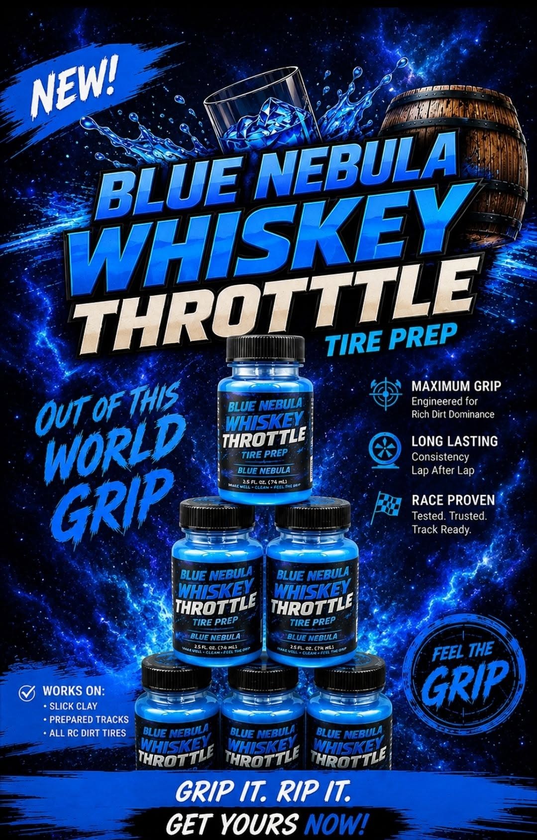 Whiskey Throttle Tire Prep Blue Nebula