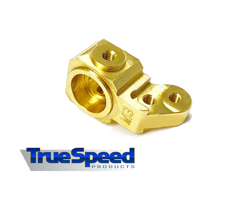 Custom Works M3 BRASS INLINE FRONT SPINDLE for HEX AXLE (1) 7256
