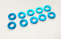 Custom Works ALUMINUM BALL STUD WASHERS 1MM BLUE (10) 8516