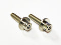 Custom Works SILVER TITANIUM WING MOUNT BOLTS (2) 8548
