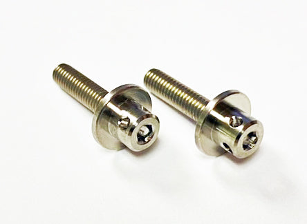 Custom Works SILVER TITANIUM WING MOUNT BOLTS (2) 8548