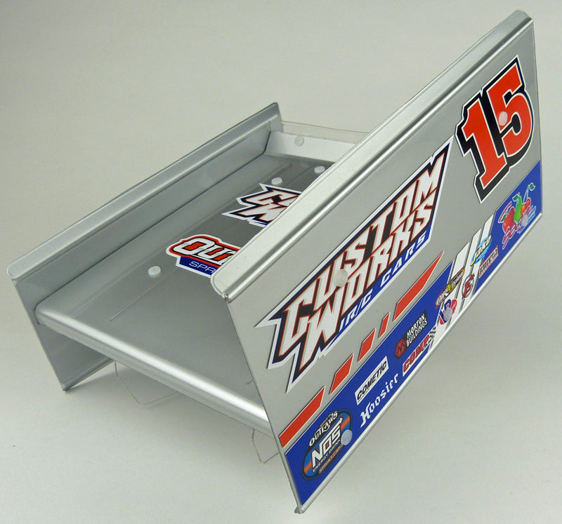 Custom Works FLAT 7″x7″ SPRINT TOP WING w/Mounts 9137