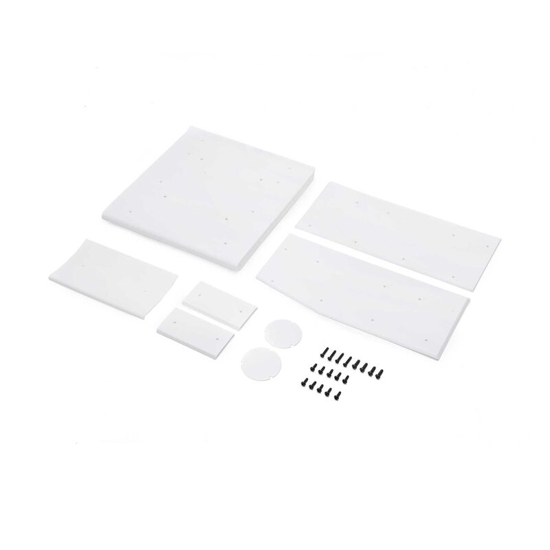 Losi Wing Panel Set, White: 22S Sprint
