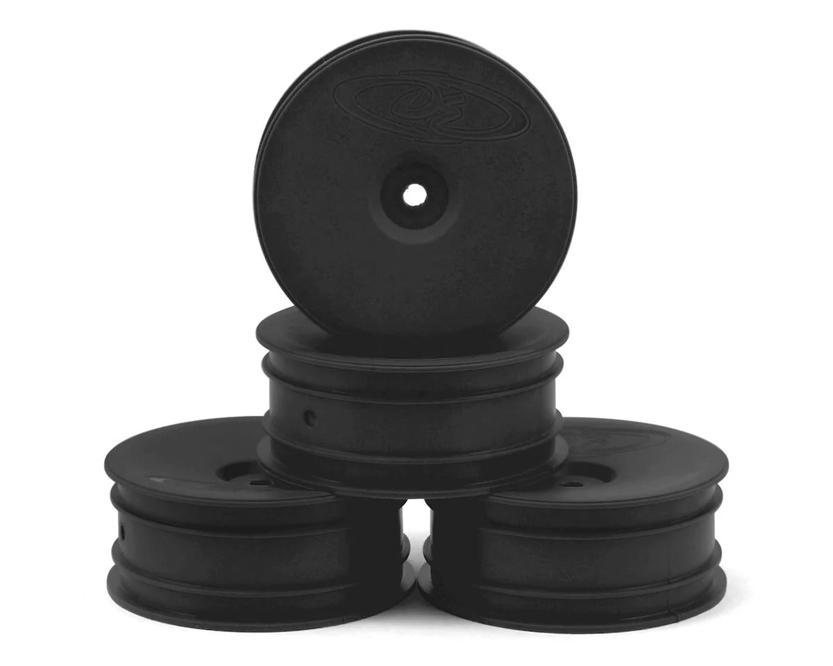 DE Racing Speedline 2.2 1/10 Buggy Rear Wheels (4) (B6/B74/22/22-4) (Black) w/12mm Hex