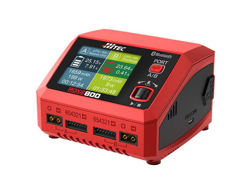 Hitec RDX2 800 Dual Smart LiPo Battery Balance Charger (6S/20A/AC-200W/DC-800W)