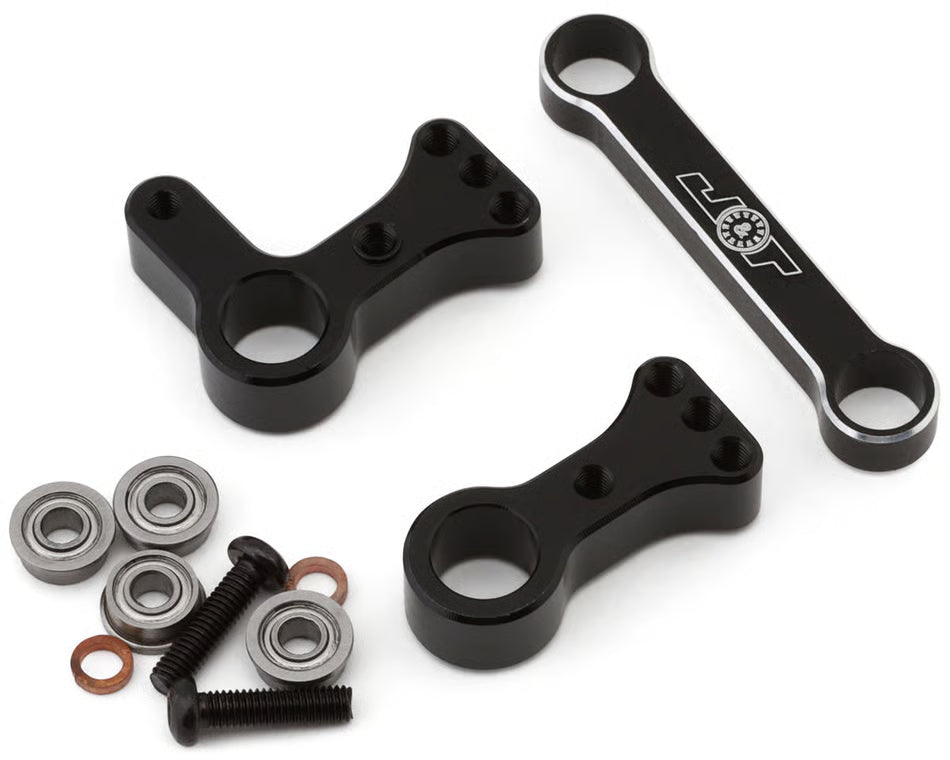 J&T Bearing Co. Custom Works Outlaw 5/Beast Midget Aluminum Steering Bellcrank (Black)