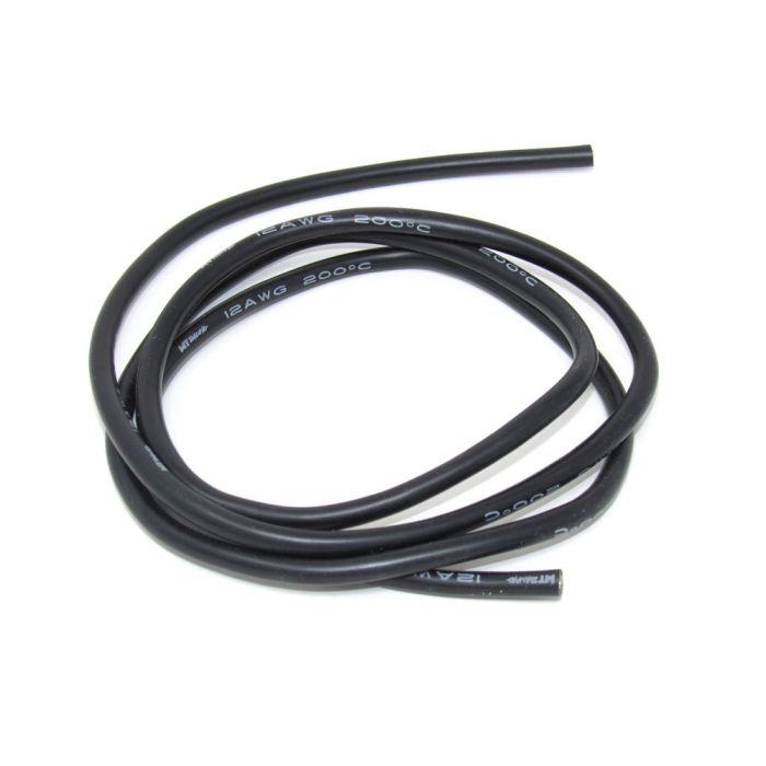 MT Racing 12awg Wire 1 Meter Black
