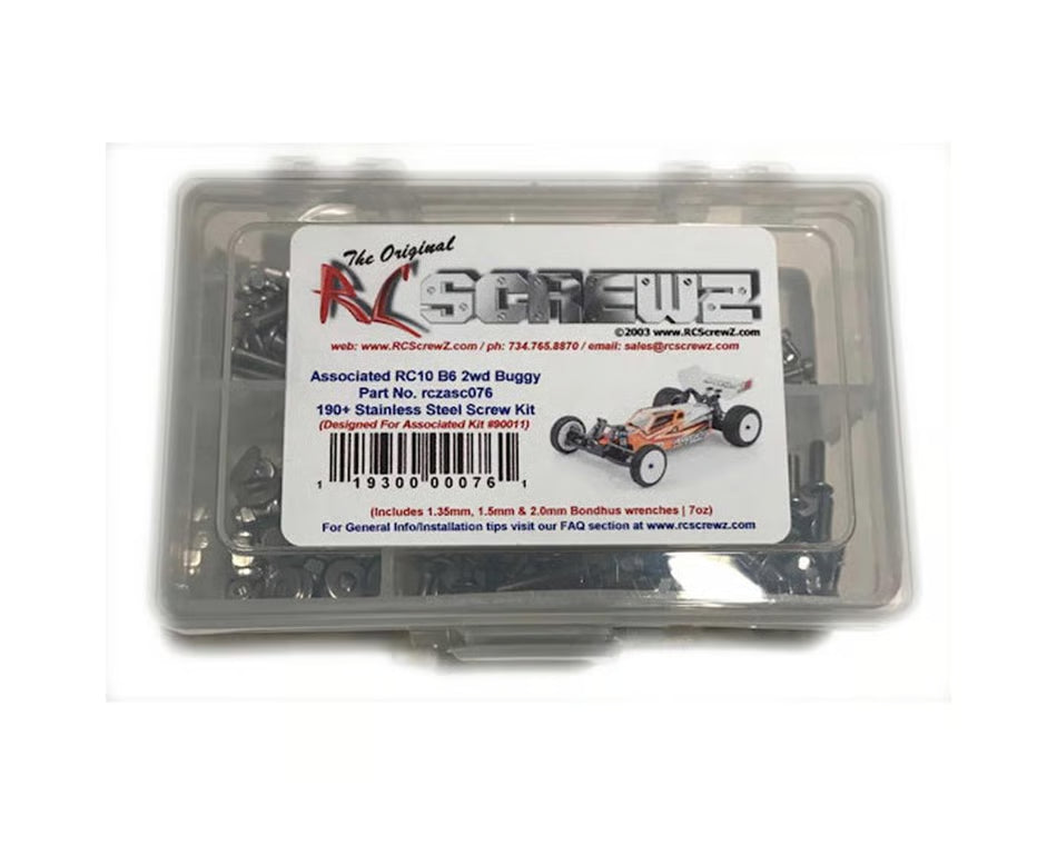 RC Screwz Team Associated RC10 B6 Stainless Steel Screw Kit