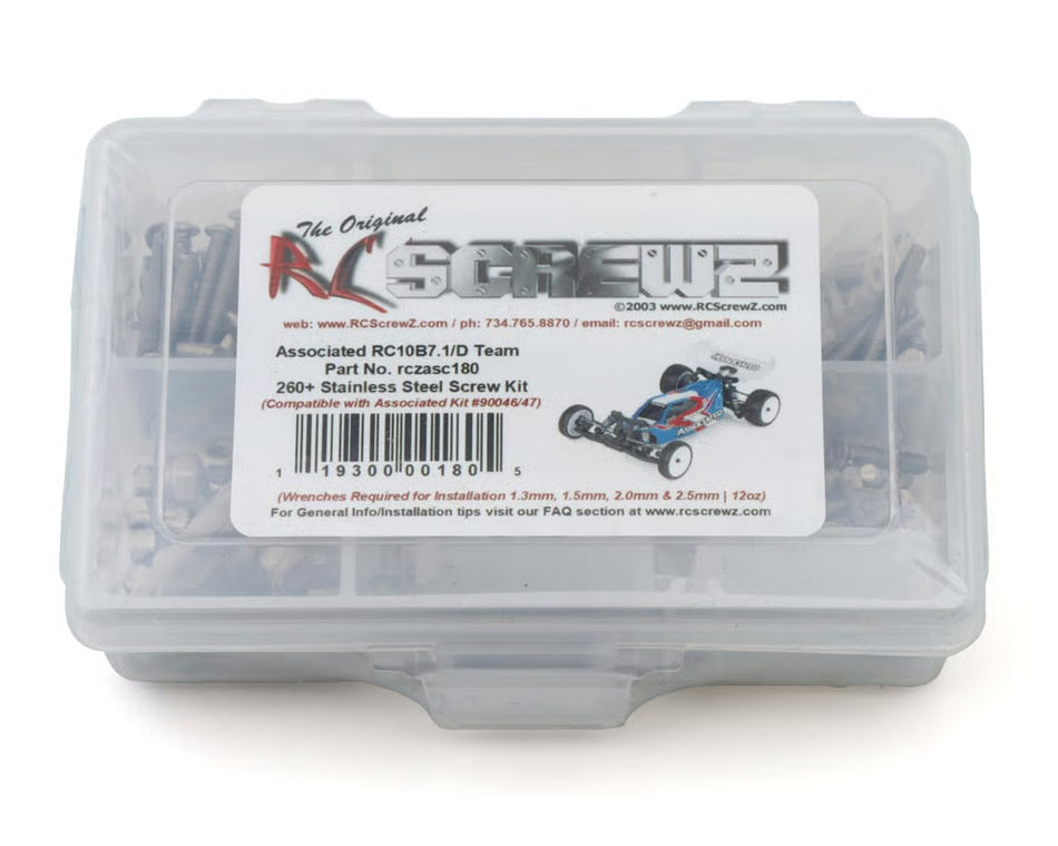 RC Screwz Team Associated RC10B7.1/B7.1D Stainless Steel Screw Kit