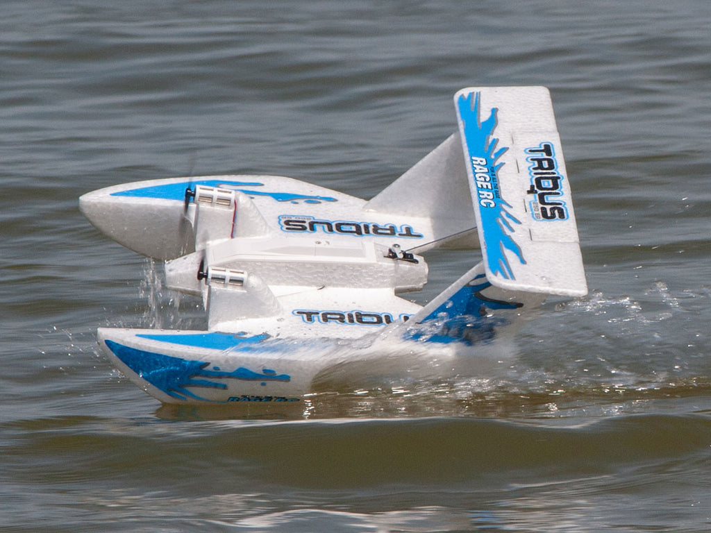 Rage R/C Tribus 250 Electric Powered RTF Amphibious Aircraft; Blue