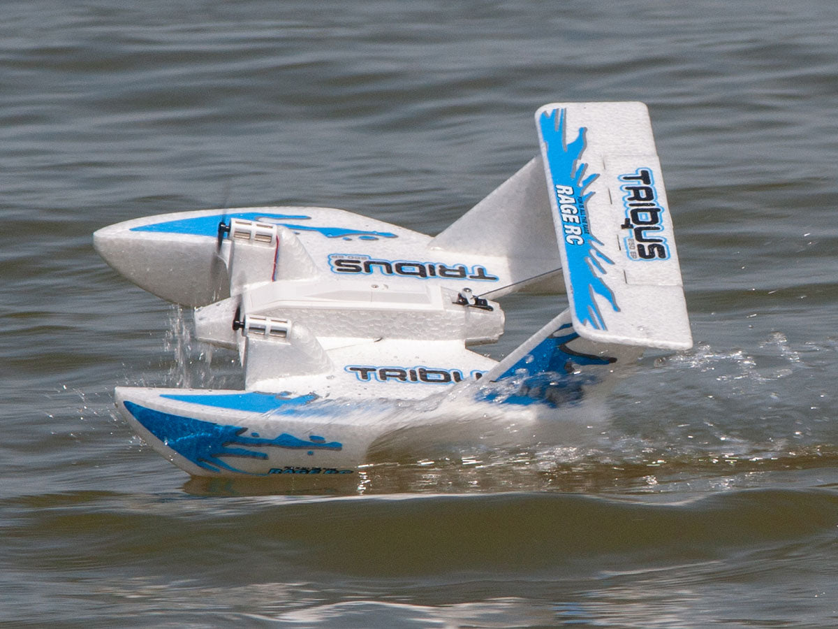Rage R/C Tribus 250 Electric Powered RTF Amphibious Aircraft; Blue