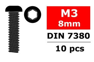 M3 Button head Screw 8mm
