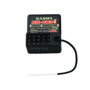 Sanwa RX-493i 4-Channel Receiver w/ Coaxial Antenna, for M-17 and M-5