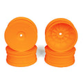 DE Racing Speedline Buggy Wheels for Associated B6.1 / Kyosho RB6 / Front / Orange (4 pcs)