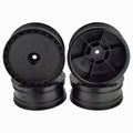DE Racing Black Borrego Front Buggy Wheels for the Associated B6 and Kyosho RB6 (4pcs)