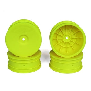 DE Racing Yellow Speedline Front Buggy Wheels for the Associated B6 and Kyosho RB6 (4pcs)