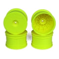 DE Racing Speedline Rear Buggy Wheels, for Associated B6-B64, TLR22-22-4, Yellow, (4pcs)