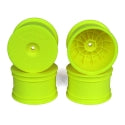 DE Racing Speedline Rear Buggy Wheels, for Associated B6-B64, TLR22-22-4, Yellow, (4pcs)