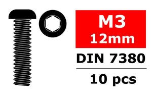 M3 Button head Screw 12mm